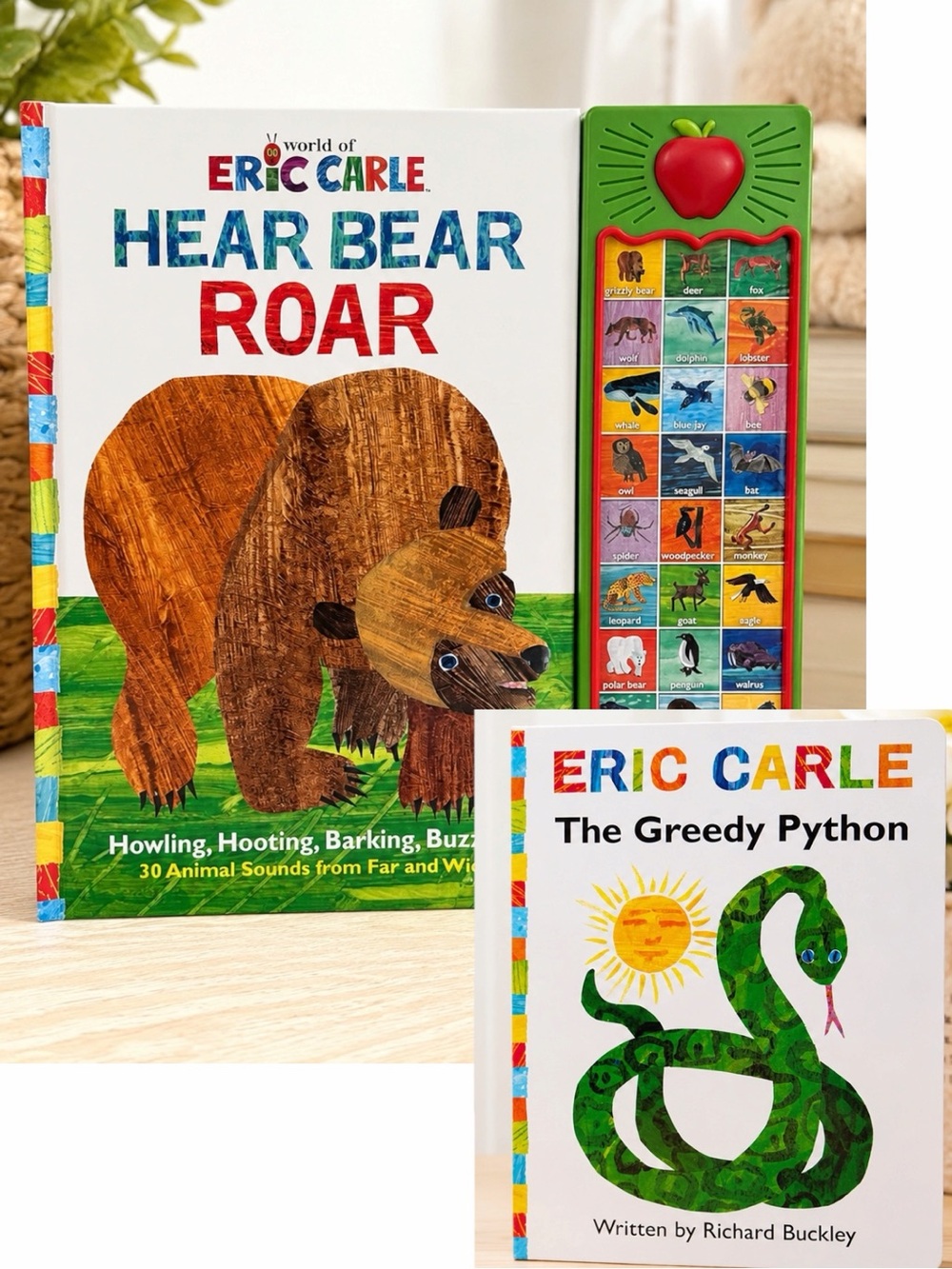 Eric Carle Children’s Book Bundle - Hear Bear Roar & The Greedy Python